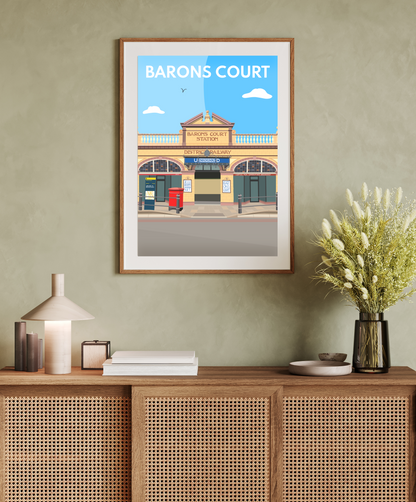 Barons Court Station, London - Art Print