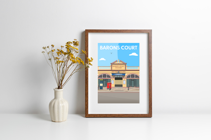 Barons Court Station, London - Art Print
