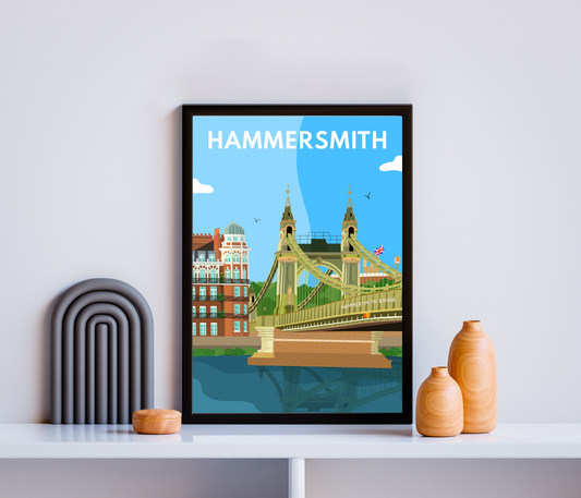 Hammersmith Bridge, London - Art Print