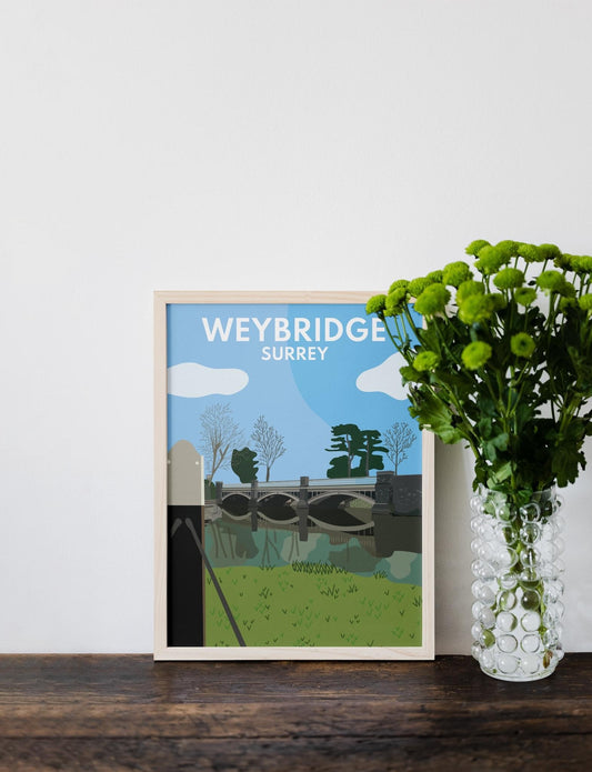Weybridge Bridge - Art Print