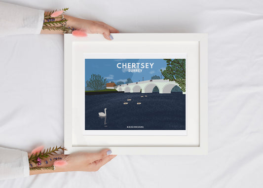 Chertsey Bridge, Digital Print
