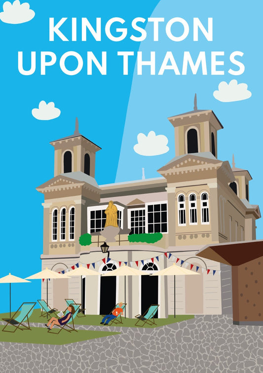 Kingston Upon Thames, Market Square - Digital Art Print