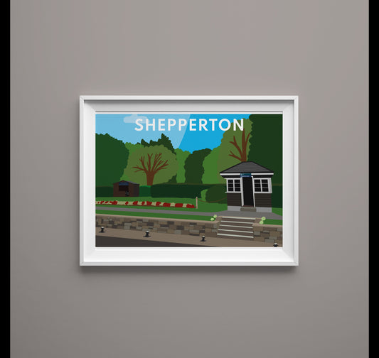 Shepperton Lock, Digital Print