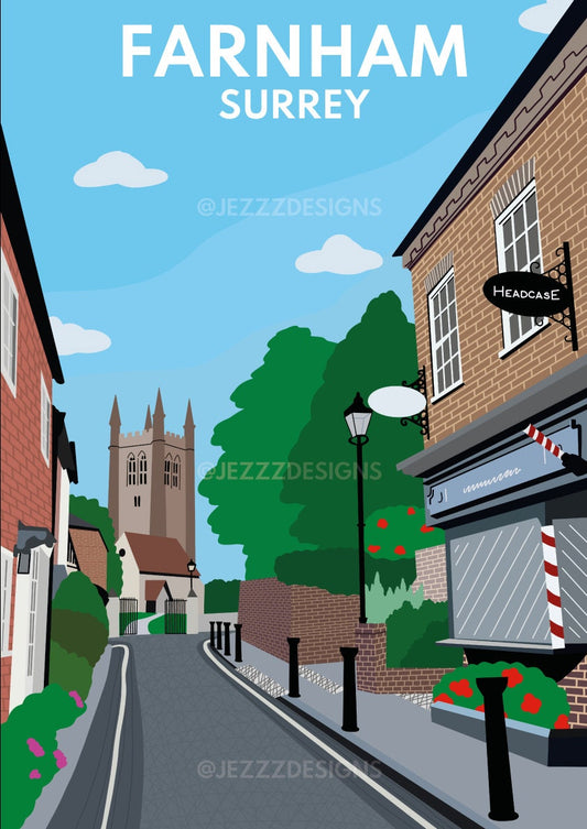 Farnham Surrey - Digital Art Print