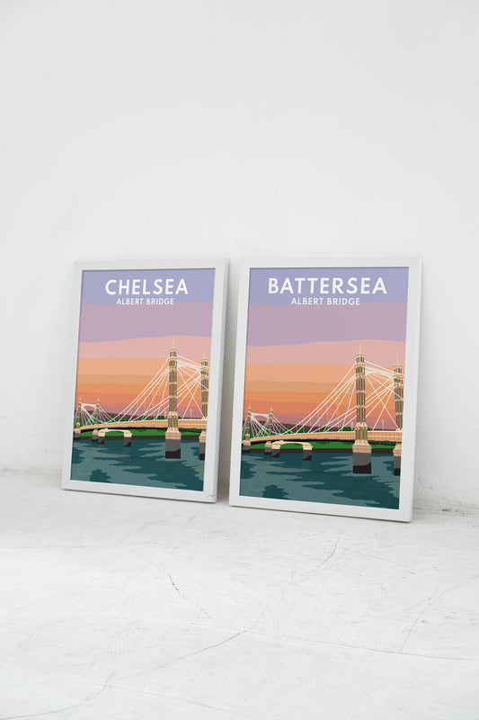 Albert Bridge, Chelsea & Battersea Print