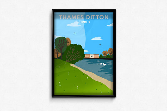 Thames Ditton - Digital Art Print