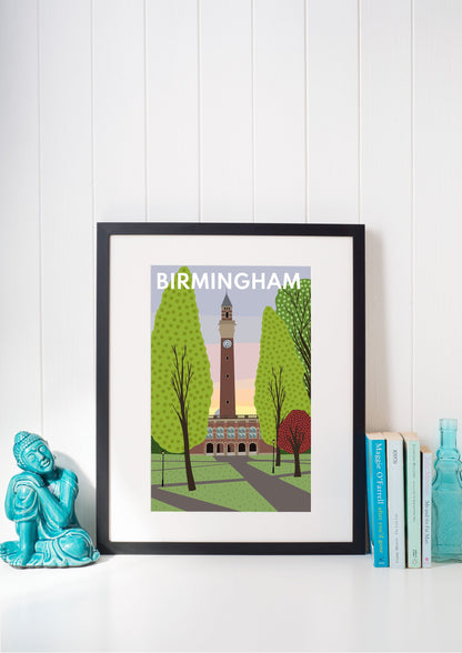 Birmingham University, Old Joe - Digital Art Print