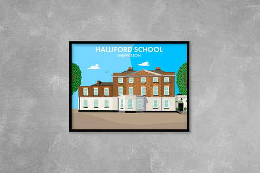 Halliford School, Shepperton - Digital Art Print