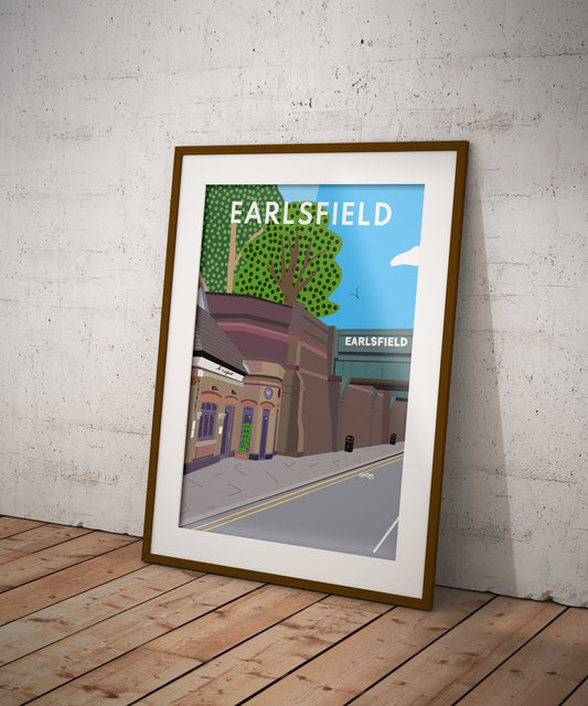 Earlsfield Station/High Street, Digital Art Print