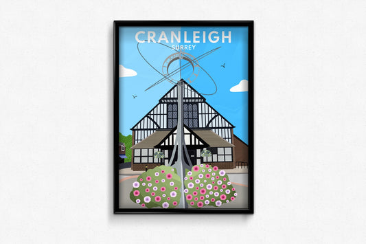 Cranleigh Village Hall, Surrey - Digital Art Print