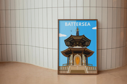 Battersea Park, The Peace Pagoda - Digital Art Print