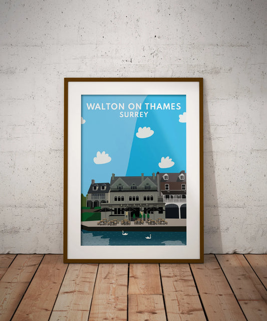 The Anglers, Walton On Thames, Surrey - Art Print