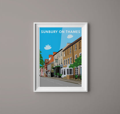 Sunbury on Thames High Street - Graphic Design Print