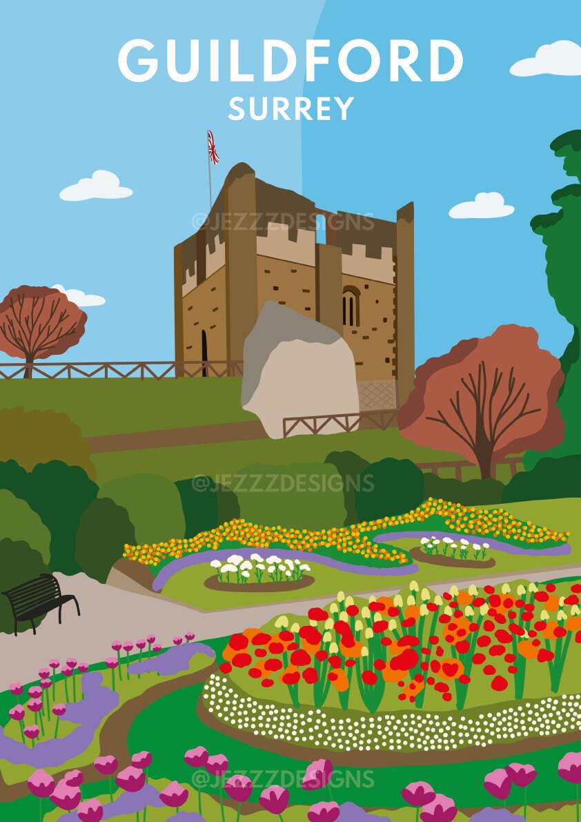 Guildford Castle, Surrey - Digital Print
