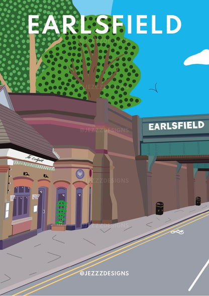 Earlsfield Station/High Street, Digital Art Print