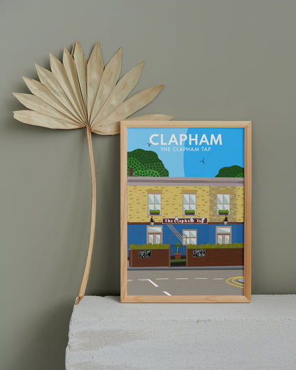 The Clapham Tap Pub, Art Print